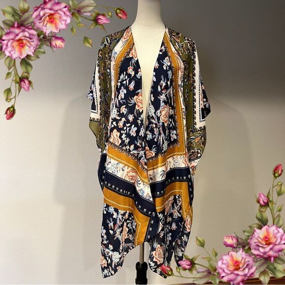 !!! Clearance !!! floral bohemian kimono scarf wrap one size - Picture 1 of 14